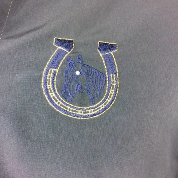 Ranchero Men's Blue Long sleeve Button Up Western Shirt Horse Embroidered Sz S - Picture 2 of 8